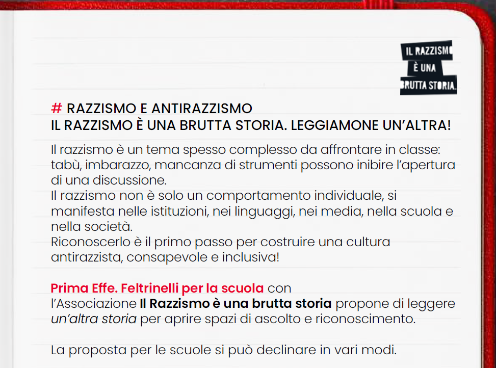 IL RAZZISMO È UNA BRUTTA STORIA. LEGGIAMONE UN’ALTRA!